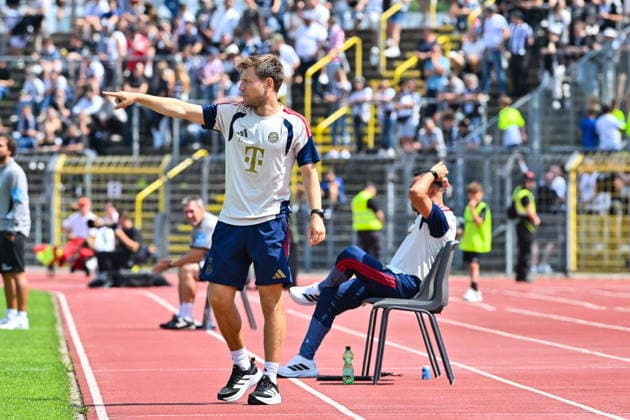 Testspiel; SSV Ulm 1846 Fussball - FC Bayern München II; 19.07.2026 ULM, GERMANY - 19. July: im Bild Christian STRÖBEL CO-Trainer FC Bayern München II Einzelfoto Freisteller während dem Testspiel zwischen dem SSV 1846 Ulm Fussball und den Amateuren des FC Bayern München im Donaustadion *** Friendly Match: SSV Ulm 1846 vs. FC Bayern Munich II, July 19, 2026, ULM, GERMANY July 19. Photo by Christian STRÖBEL, assistant coach of FC Bayern Munich II. Isolated shot taken during the friendly match between SSV 1846 Ulm Soccer and the FC Bayern Munich reserves at the Donaustadion. Copyright: xBEAUTIFULxSPORTS Goldbergx