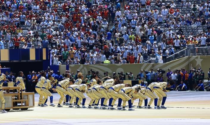 RECORD DATE NOT STATED Spain vs Argentina Final FIFA World Cup, WM, Weltmeisterschaft, Fussball 2026. (SPO) Spain vs Argentina Final FIFA World Cup 2026. July 19, 2026, New Jersey, USA: Musical show before soccer match between Spain and Argentina in the final of FIFA World Cup 2026 at New Jersey New York stadium in New Jersey. Credit: Niyi Fote Thenews2(Foto: Niyi Fote Thenews2 imago images) SPO  Copyright: xNiyixFotex