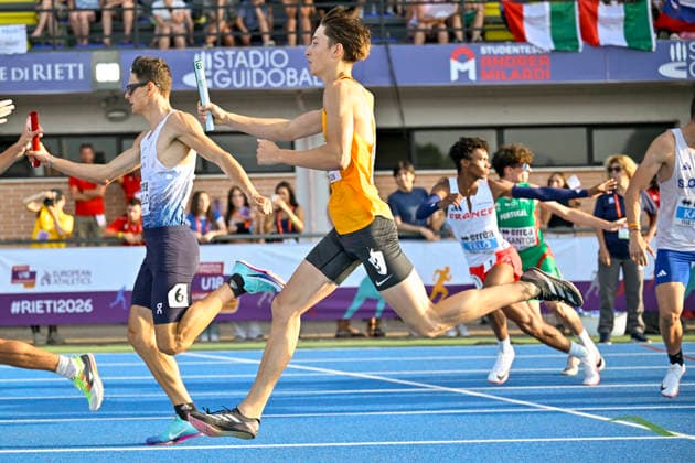 Jonathan PERNER (Germany, Recklinghaeuser LC, Medley Staffel) ITA, European Atheltics U18 Championships, Athletics, 19.07.2026, ITA, European Atheltics U18 Championships, Athletics, 19.07.2026, *** Jonathan PERNER, Germany, Recklinghausen LC, Medley Relay, ITA, European Athletics U18 Championships, Athletics, July 19, 2026, ITA, European Athletics U18 Championships, Athletics, July 19, 2026, Copyright: xEibnerxPressefoto JanxPapenfussx EP_JPS