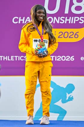 Delisha Benelisa DOMINGOS (Germany, TuS Lichterfelde, 110m Huerden) ITA, European Atheltics U18 Championships, Athletics, 19.07.2026, ITA, European Atheltics U18 Championships, Athletics, 19.07.2026, *** Delisha Benelisa DOMINGOS, Germany, TuS Lichterfelde, 110m Hurdles, ITA, European Athletics U18 Championships, Athletics, July 19, 2026, ITA, European Athletics U18 Championships, Athletics, July 19, 2026, Copyright: xEibnerxPressefoto JanxPapenfussx EP_JPS