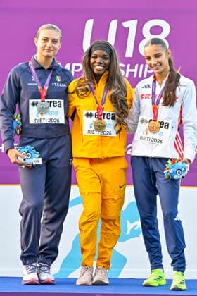 Sport Bilder des Tages Delisha Benelisa DOMINGOS (Germany, TuS Lichterfelde, 110m Huerden)2 ITA, European Athletics U18 Championships, Athletics, 19.07.2026, Jan Papenfuss ITA, European Athletics U18 Championships, Athletics, 19.07.2026, *** Delisha Benelisa DOMINGOS, Germany, TuS Lichterfelde, 110m Hurdles 2 ITA, European Athletics U18 Championships, Athletics, July 19, 2026, Jan Papenfuss ITA, European Athletics U18 Championships, Track and Field, July 19, 2026, Copyright: xx