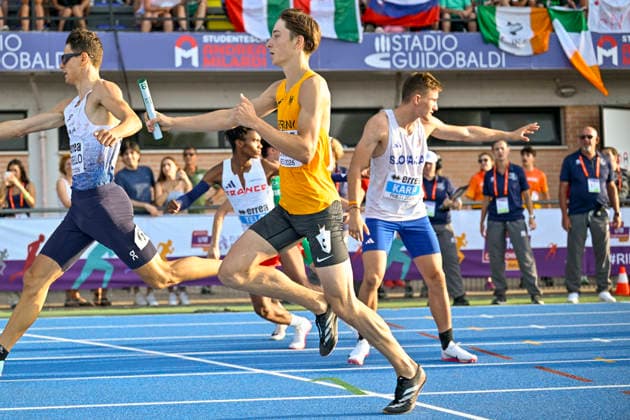 Jonathan PERNER (Germany, Recklinghaeuser LC, Medley Staffel) ITA, European Atheltics U18 Championships, Athletics, 19.07.2026, ITA, European Atheltics U18 Championships, Athletics, 19.07.2026, *** Jonathan PERNER, Germany, Recklinghausen LC, Medley Relay, ITA, European Athletics U18 Championships, Athletics, July 19, 2026, ITA, European Athletics U18 Championships, Athletics, July 19, 2026, Copyright: xEibnerxPressefoto JanxPapenfussx EP_JPS