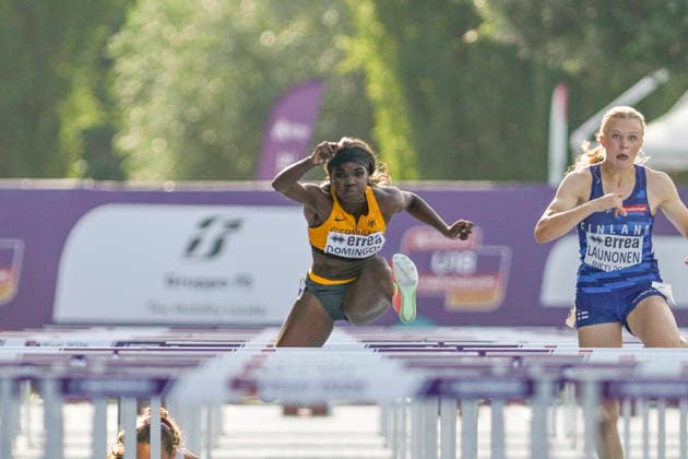 Delisha Benelisa DOMINGOS (Germany, TuS Lichterfelde, 110m Huerden) ITA, European Atheltics U18 Championships, Athletics, 19.07.2026, ITA, European Atheltics U18 Championships, Athletics, 19.07.2026, *** Delisha Benelisa DOMINGOS, Germany, TuS Lichterfelde, 110m Hurdles, ITA, European Athletics U18 Championships, Athletics, July 19, 2026, ITA, European Athletics U18 Championships, Athletics, July 19, 2026, Copyright: xEibnerxPressefoto JanxPapenfussx EP_JPS