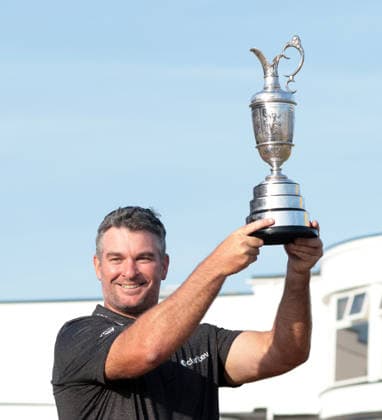New Zealand s Ryan Fox holds the Claret jug after victory at the 154th Open Championship at Royal Birkdale in Southport, on Sunday, July 19, 2026. Cox won the tournament with a score of ten under par.  LON2026071914 HUGOxPHILPOTT