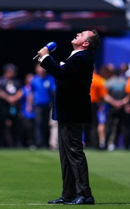 Spain v Argentina - FIFA World Cup, WM, Weltmeisterschaft, Fussball 2026 - Final EAST RUTHERFORD, NEW JERSEY - JULY 19: Christopher Macchio performs before the FIFA World Cup 2026 Final match between Spain and Argentina at New York New Jersey Stadium in East Rutherford, New Jersey, USA, on July 19, 2026. Jose Hernandez Anadolu New Jersey United States. Editorial use only. Please get in touch for any other usage.  Copyright: x2026xAnadoluxJosexHernandezx