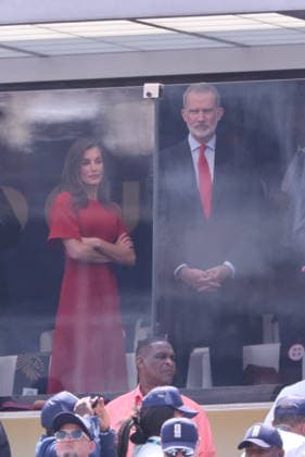 2026 World Cup Final - Spanish Royals In The Stands - USA King Felipe VI and Queen Letizia of Spain in the stands during the Closing ceremony ahead of the FIFA World Cup, WM, Weltmeisterschaft, Fussball 2026 final football match between Spain and Argentina on July 19, 2026 in East Rutherford, NJ, USA. Photo by Charles Guerin ABACAPRESS.COM East Rutherford NJ United States  Copyright: xGuerinxCharles ABACAx