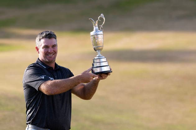 RECORD DATE NOT STATED 19th July 2026; Royal Birkdale Golf Club, Southport, Merseyside, England; The Open Championship Final Day; Ryan Fox (NZ) poses with the Claret Jug trophy DavidxBlunsden