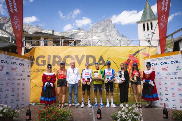 62 Giro Ciclistico Valle DAosta TURIM, TU - 19.07.2026: 62 GIRO CICLISTICO VALLE DAOSTA - Cycling - 62nd Giro Ciclistico Valle D& 39;Aosta - 4th and final stage, from Valtournenche to Breuil-Cervinia in Italy, held this Sunday (19). In the photo, Henrique Bravo (BRA), from the Soudal Quick-Step Development team, winner of the 62nd Giro. (Photo: Luca Castro Fotoarena) x2986909x  LucaxCastro