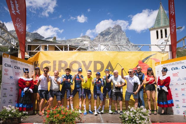 62 Giro Ciclistico Valle DAosta TURIM, TU - 19.07.2026: 62 GIRO CICLISTICO VALLE DAOSTA - Cycling - 62nd Giro Ciclistico Valle D& 39;Aosta - 4th and final stage, from Valtournenche to Breuil-Cervinia in Italy, held this Sunday (19). In the photo, Henrique Bravo (BRA), from the Soudal Quick-Step Development team, winner of the 62nd Giro. (Photo: Luca Castro Fotoarena) x2986917x  LucaxCastro