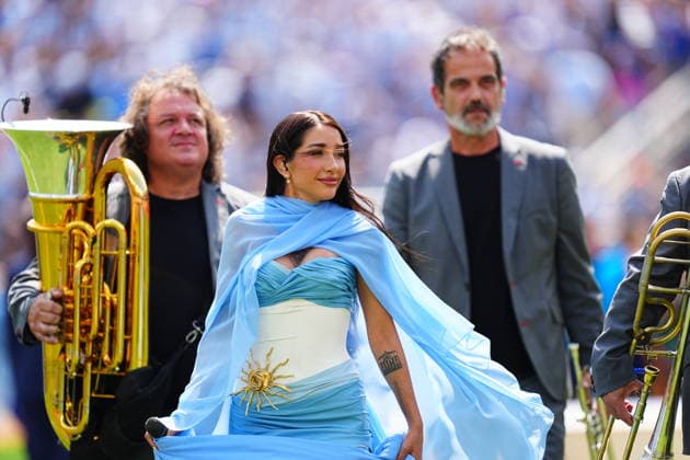 Spain v Argentina - FIFA World Cup, WM, Weltmeisterschaft, Fussball 2026 - Final EAST RUTHERFORD, NEW JERSEY - JULY 19: Singer Maria Becerra performs before the FIFA World Cup 2026 Final match between Spain and Argentina at New York New Jersey Stadium in East Rutherford, New Jersey, USA on July 19, 2026. Evrim Aydin Anadolu East rutherford United States. Editorial use only. Please get in touch for any other usage.  Copyright: x2026xAnadoluxEvrimxAydinx