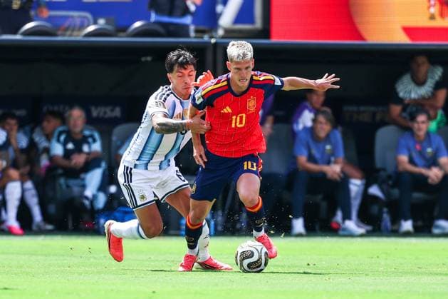 RECORD DATE NOT STATED FIFA World Cup, WM, Weltmeisterschaft, Fussball 2026 - Final - Spain v Argentina Dani Olmo player of Spain during the 2026 FIFA World Cup final between Spain and Argentina at New York New Jersey Stadium, in East Rutherford, United States, on Sunday, July 19, 2026.(Foto: William Volcov Brazil Photo Press IMAGO) Sports East Rutherford NJ United States Copyright: xWILLIAMxVOLCOVx