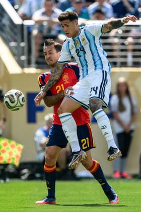260719 Mikel Oyarzabal of Spain and Enzo Fernandez of Argentina during the FIFA World Cup, WM, Weltmeisterschaft, Fussball 2026 final football match between Spain and Argentina on July 19, 2026 in East Rutherford, New Jersey. Photo: Joel Marklund BILDBYRAN kod JM JM0829 bbeng fotboll football soccer fotball vm fotbolls-vm fotball-vm fotbolls-vm 2026 fifa world cup 2026 final *** July 19, 2026: Mikel Oyarzabal of Spain and Enzo Fernández of Argentina during the 2026 FIFA World Cup final soccer match between Spain and Argentina on July 19, 2026 in East Rutherford, New Jersey. Photo by Joel Marklund. BILDBYRAN code JM JM0829 bbeng soccer football soccer World Cup soccer World Cup 2026 FIFA World Cup 2026 final  Copyright: JOELxMARKLUND BB260719JM033