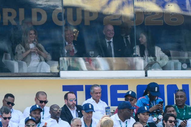 260719 Melania Trump, Donald Trump, President of USA, and Gianni Infantino, President of FIFA, during the FIFA World Cup, WM, Weltmeisterschaft, Fussball 2026 final football match between Spain and Argentina on July 19, 2026 in East Rutherford, New Jersey. Photo: Joel Marklund BILDBYRAN kod JM JM0829 bbeng fotboll football soccer fotball vm fotbolls-vm fotball-vm fotbolls-vm 2026 fifa world cup 2026 final *** July 19, 2026: Melania Trump, Donald Trump, President of the United States, and Gianni Infantino, President of FIFA, during the 2026 FIFA World Cup final soccer match between Spain and Argentina on July 19, 2026 in East Rutherford, New Jersey. Photo by Joel Marklund. BILDBYRAN code JM JM0829 bbeng soccer football fotball World Cup soccer World Cup 2026 FIFA World Cup 2026 final  Copyright: JOELxMARKLUND BB260719JM036