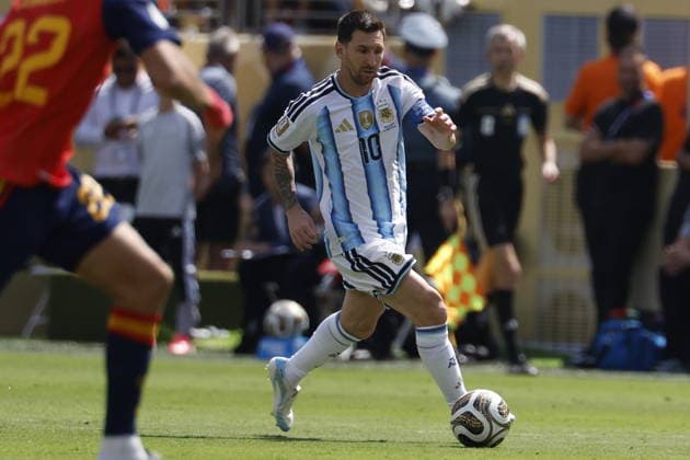 FIFA World Cup, WM, Weltmeisterschaft, Fussball 2026 final - Spain vs Argentina Lionel Messi of Argentina in action during the FIFA World Cup 2026 final match Spain against Argentina, in New Jersey, USA, 19 July 2026. EAST RUTHERFORD United States  Copyright: xSHAWNxTHEWx