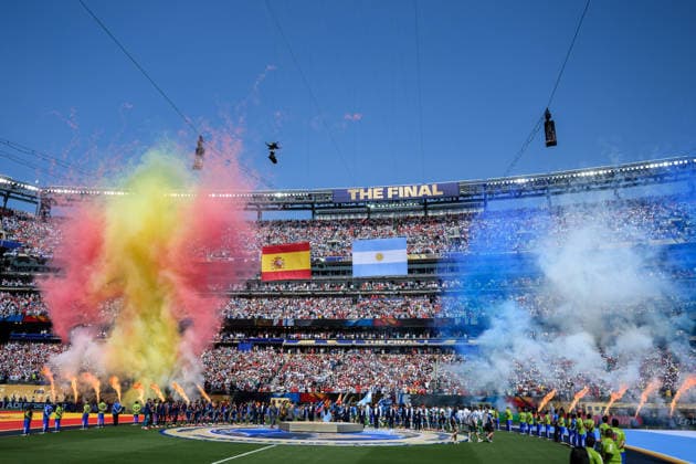 260719 General view of New York New Jersey Stadium during the FIFA World Cup, WM, Weltmeisterschaft, Fussball 2026 final football match between Spain and Argentina on July 19, 2026 in East Rutherford, New Jersey. Photo: Joel Marklund BILDBYRAN kod JM JM0829 bbeng fotboll football soccer fotball vm fotbolls-vm fotball-vm fotbolls-vm 2026 fifa world cup 2026 final *** July 19, 2026: General view of New York-New Jersey Stadium during the 2026 FIFA World Cup final soccer match between Spain and Argentina on July 19, 2026 in East Rutherford, New Jersey. Photo by Joel Marklund. BILDBYRAN code JM JM0829 bbeng soccer football soccer World Cup soccer World Cup 2026 FIFA World Cup 2026 final  Copyright: JOELxMARKLUND BB260719JM038