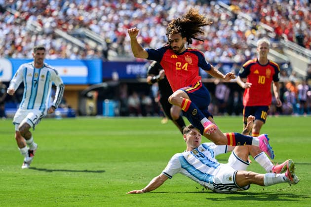 260719 Gonzalo Montiel of Argentina and Marc Cucurella of Spain during the FIFA World Cup, WM, Weltmeisterschaft, Fussball 2026 final football match between Spain and Argentina on July 19, 2026 in East Rutherford, New Jersey. Photo: Joel Marklund BILDBYRAN kod JM JM0829 bbeng fotboll football soccer fotball vm fotbolls-vm fotball-vm fotbolls-vm 2026 fifa world cup 2026 final *** July 19, 2026: Gonzalo Montiel of Argentina and Marc Cucurella of Spain during the 2026 FIFA World Cup final soccer match between Spain and Argentina on July 19, 2026 in East Rutherford, New Jersey. Photo by Joel Marklund. BILDBYRAN code JM JM0829 bbeng soccer football soccer World Cup soccer World Cup 2026 FIFA World Cup 2026 final  Copyright: JOELxMARKLUND BB260719JM045