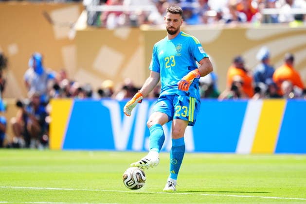 Spain v Argentina - FIFA World Cup, WM, Weltmeisterschaft, Fussball 2026 - Final EAST RUTHERFORD, NEW JERSEY - JULY 19: Goalkeeper Unai Simon of Spain in action during the FIFA World Cup 2026 Final match between Spain and Argentina at New York New Jersey Stadium in East Rutherford, New Jersey, USA on July 19, 2026. Evrim Aydin Anadolu New Jersey United States. Editorial use only. Please get in touch for any other usage.  Copyright: x2026xAnadoluxEvrimxAydinx