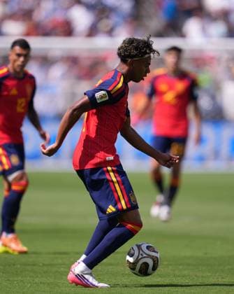 Spain v Argentina - FIFA World Cup, WM, Weltmeisterschaft, Fussball 2026 - Final EAST RUTHERFORD, NEW JERSEY - JULY 19: Lamine Yamal of Spain in action during the FIFA World Cup 2026 Final match between Spain and Argentina at New York New Jersey Stadium in East Rutherford, New Jersey, USA on July 19, 2026. Jose Hernandez Anadolu New Jersey United States. Editorial use only. Please get in touch for any other usage.  Copyright: x2026xAnadoluxJosexHernandezx