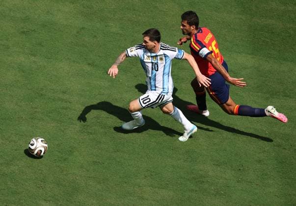 US Soccer World Cup Spain - Argentina 9208696 19.07.2026 Argentina s Lionel Messi and Spain s Rodri in action during the FIFA World Cup, WM, Weltmeisterschaft, Fussball 2026 final soccer match between Spain and Argentina at New York New Jersey Stadium in East Rutherford, New Jersey, the United States. Nafis Sirazetdinov Sputnik East Rutherford New Jersey USA  Copyright: xNafisxSirazetdinovx