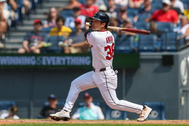 July 19, 2026: Cleveland Guardians left fielder Steven Kwan (38) swings the bat during the sixth inning of the Major League Baseball game between the Pittsburgh Pirates and Cleveland Guardians at Progressive Field in Cleveland, Ohio. CSM Cleveland United States of America - ZUMAc04_ 20260719_zma_c04_030 Copyright: xBrianxFisherx