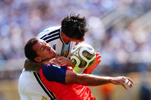 Spain v Argentina - FIFA World Cup, WM, Weltmeisterschaft, Fussball 2026 - Final EAST RUTHERFORD, NEW JERSEY - JULY 19: Mikel Oyarzabal (Front) of Spain in action during the FIFA World Cup 2026 Final match between Spain and Argentina at New York New Jersey Stadium in East Rutherford, New Jersey, USA, on July 19, 2026. Evrim Aydin Anadolu New Jersey United States. Editorial use only. Please get in touch for any other usage.  Copyright: x2026xAnadoluxEvrimxAydinx