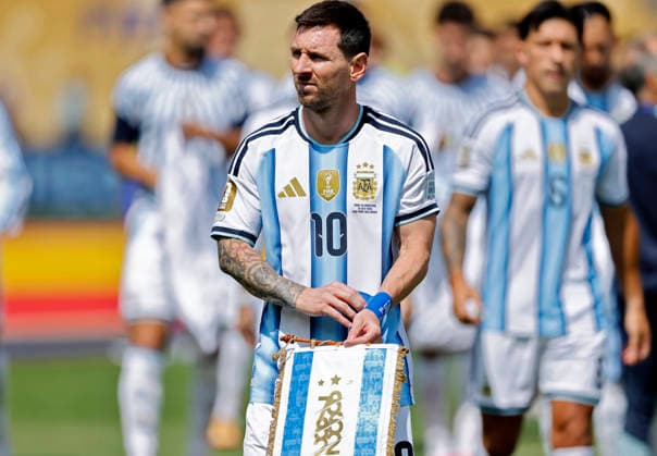 19.07.2026, Fussball Weltmeisterschaft 2026 in den USA, Finale, Spanien - Argentinien, im MetLife Stadium (New York New Jersey (East Rutherford)), Lionel Messi (Argentinien) ***FIFA regulations prohibit any use of photographs as image sequences and or quasi-video. EDITORIAL USE ONLY*** *** July 19, 2026, 2026 FIFA World Cup in the U.S., Final, Spain vs. Argentina, at MetLife Stadium in East Rutherford, New Jersey (near New York), Lionel Messi, Argentina ***FIFA regulations prohibit any use of photographs as image sequences and or quasi-video. EDITORIAL USE ONLY***