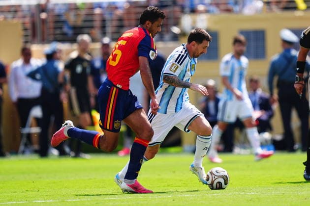 Spain v Argentina - FIFA World Cup, WM, Weltmeisterschaft, Fussball 2026 - Final EAST RUTHERFORD, NEW JERSEY - JULY 19: Lionel Messi (10) of Argentina in action during the FIFA World Cup 2026 Final match between Spain and Argentina at New York New Jersey Stadium in East Rutherford, New Jersey, USA, on July 19, 2026. Evrim Aydin Anadolu New Jersey United States. Editorial use only. Please get in touch for any other usage.  Copyright: x2026xAnadoluxEvrimxAydinx