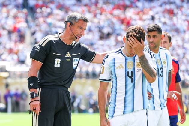 RECORD DATE NOT STATED FIFA World Cup, WM, Weltmeisterschaft, Fussball 2026 - Final - Spain v Argentina Referee Slavko Vincic during the 2026 FIFA World Cup final between Spain and Argentina at New York New Jersey Stadium, in East Rutherford, United States, on Sunday, July 19, 2026.(Foto: William Volcov Brazil Photo Press IMAGO) Sports East Rutherford NJ United States Copyright: xWILLIAMxVOLCOVx