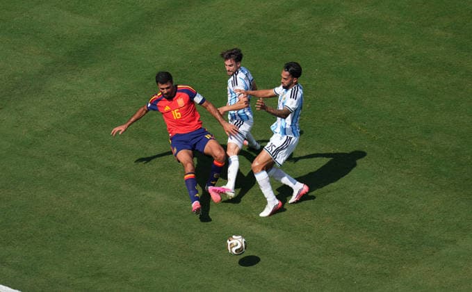 Rodri (Spain) during Spain and Argentina, Final FIFA World Cup, WM, Weltmeisterschaft, Fussball 2026, New Jersey Stadium, New jersey, USA on July 19, 2026. Thor Wegner DeFodi Images. (Photo by DeFodi Images) - *** Rodri of Spain during the 2026 FIFA World Cup Final between Spain and Argentina at New Jersey Stadium, New Jersey, USA, on July 19, 2026. Photo by DeFodi Images, Thor Wegner