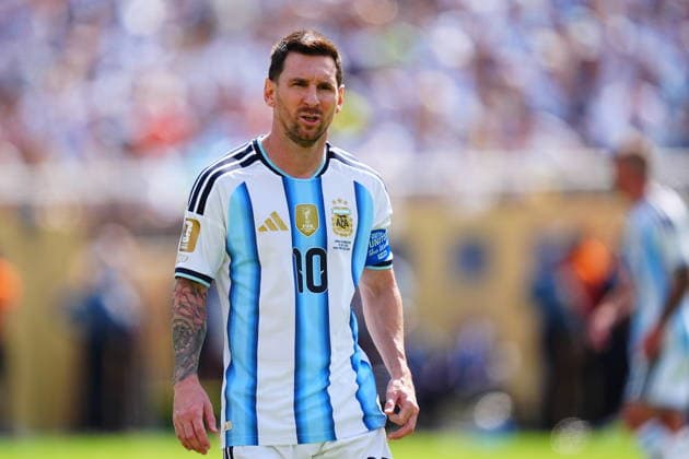 Spain v Argentina - FIFA World Cup, WM, Weltmeisterschaft, Fussball 2026 - Final EAST RUTHERFORD, NEW JERSEY - JULY 19: Lionel Messi of Argentina looks on during the FIFA World Cup 2026 Final match between Spain and Argentina at New York New Jersey Stadium in East Rutherford, New Jersey, USA on July 19, 2026.?????????????? Evrim Aydin Anadolu New Jersey United States. Editorial use only. Please get in touch for any other usage.  Copyright: x2026xAnadoluxEvrimxAydinx