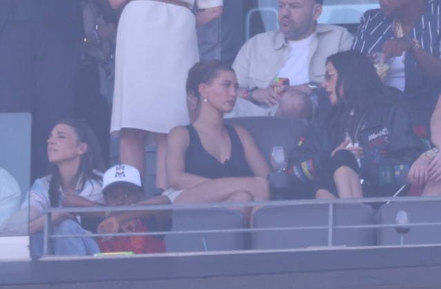2026 World Cup Final - Hailey Bieber, Jay-Z And Beyonce In The Stands - USA Hailey Bieber in the stands during the FIFA World Cup, WM, Weltmeisterschaft, Fussball 2026 final football match between Spain and Argentina on July 19, 2026 in East Rutherford, NJ, USA. Photo by Charles Guerin ABACAPRESS.COM East Rutherford NJ United States  Copyright: xGuerinxCharles ABACAx