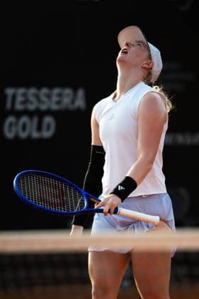 IPA86819071 - Francesca Jones of Great Britain faces Lucia Bronzetti of Italy in the singles final at the 2026 ATV BANCOMAT Tennis Open at Circolo Antico Tiro a Volo in Rome, Italy  Copyright: xMarioxQuartapelle IPAxSportx xx 86819071