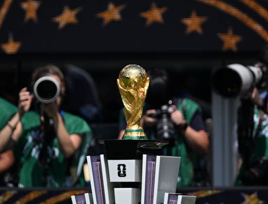 (260720) -- NEW JERSEY, July 20, 2026 -- FIFA World Cup, WM, Weltmeisterschaft, Fussball trophy is seen before the final match between Spain and Argentina at the 2026 FIFA World Cup at the New York New Jersey Stadium, the United States, July 19, 2026. ) (SP)U.S.-NEW JERSEY-FOOTBALL-FIFA WORLD CUP-FINAL-ESP VS ARG XiaoxYijiu 