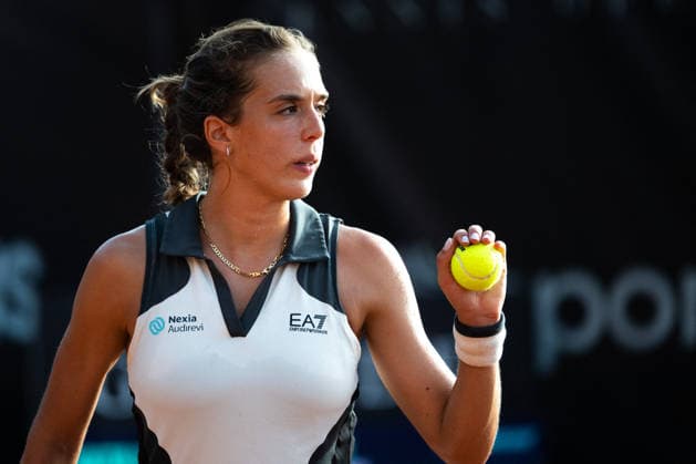 TENNIS - International Tennis Tournament - ATV Bancomat Tennis Open Photo by IPA ABACAPRESS.COM86819078 - Lucia Bronzetti of Italy faces off against Francesca Jones of Great Britain in the singles final at the 2026 ATV BANCOMAT Tennis Open at the Circolo Antico Tiro a Volo in Rome, Italy Rome Italy  Copyright: xIPAxSport ABACAx