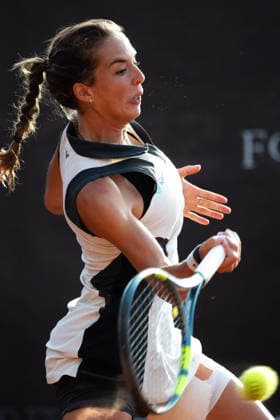 TENNIS - International Tennis Tournament - ATV Bancomat Tennis Open Photo by IPA ABACAPRESS.COM86819069 - Lucia Bronzetti of Italy faces off against Francesca Jones of Great Britain in the singles final at the 2026 ATV BANCOMAT Tennis Open at Circolo Antico Tiro a Volo in Rome, Italy Rome Italy  Copyright: xIPAxSport ABACAx