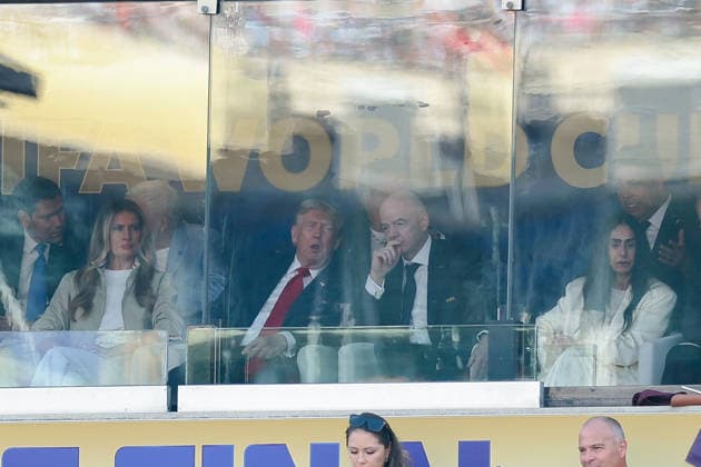 2026 FIFA World Cup, WM, Weltmeisterschaft, Fussball Final Spain v Argentina New York New Jersey Stadium 19.07.2026 President Donald Trump and Gianni Infantino 2026 FIFA World Cup Final Spain v Argentina New York New Jersey Stadium 19.07.2026 Photograph By Marc Aspland The Times  Copyright: xMarcxAsplandx NINTCHDBPICT001096410697