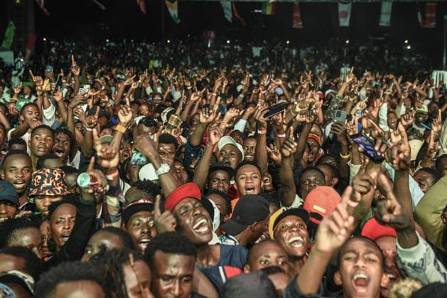 Supporters follow FIFA World Cup, WM, Weltmeisterschaft, Fussball 2026 final in Kenya NAIROBI, KENYA - JULY 19: Hundreds of football fans gather at an event venue to watch the FIFA World Cup 2026 final between Spain and Argentina on a giant screen in Nairobi, Kenya, on July 19, 2026. Gerald Anderson Anadolu Nairobi Kenya. Editorial use only. Please get in touch for any other usage.  Copyright: x2026xAnadoluxGeraldxAndersonx