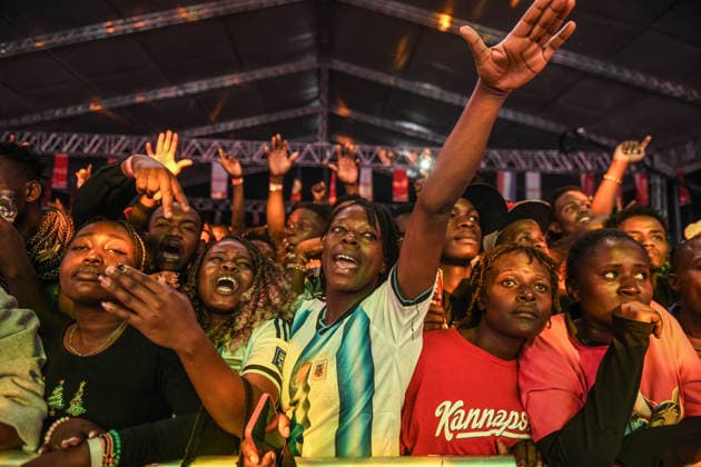 Supporters follow FIFA World Cup, WM, Weltmeisterschaft, Fussball 2026 final in Kenya NAIROBI, KENYA - JULY 19: Hundreds of football fans gather at an event venue to watch the FIFA World Cup 2026 final between Spain and Argentina on a giant screen in Nairobi, Kenya, on July 19, 2026. Gerald Anderson Anadolu Nairobi Kenya. Editorial use only. Please get in touch for any other usage.  Copyright: x2026xAnadoluxGeraldxAndersonx