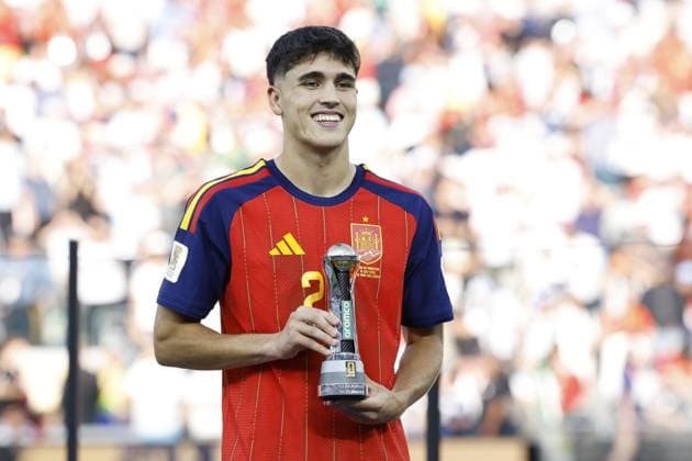 Sport Bilder des Tages #2 EAST RUTHERFORD, NEW JERSEY - Best Young Player of the World Cup Pau Cubarsi of Spain after the 2026 FIFA World Cup, WM, Weltmeisterschaft, Fussball final between Spain and Argentina at the New York New Jersey Stadium on July 19, 2026, in East Rutherford, New Jersey, United States. MAURICE VAN STEEN ANP World Cup Soccer 2026 xVIxANPxSportx xMauricexvanxSteenxIVx 563881201 originalFilename: 563881201.jpg