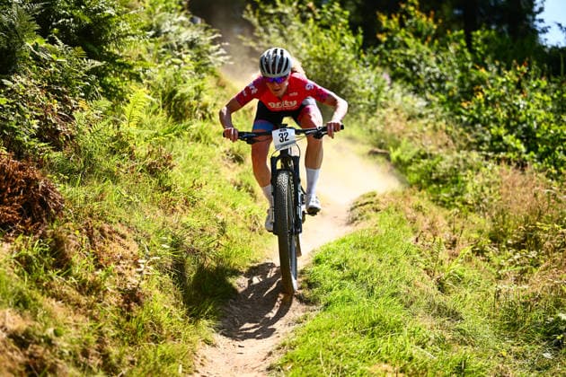2026 Lloyds National MTB XCO Championships Picture by Olly Hassell SWpix.com - 19 07 2026 - Cycling - British Cycling National Championships - 2026 Lloyds National MTB XCO Championships - Forest of Ae, Dumfries & Galloway, Scotland - Senior, U23, Junior, Master 30, 40, 50, 60 Female - Nicky Healy (Grity Race Team) Copyright: x xSWpix.comx(t axPhotographyxHubxLtd)xOllyxHassell SWpix.comx SWP-3030-15396