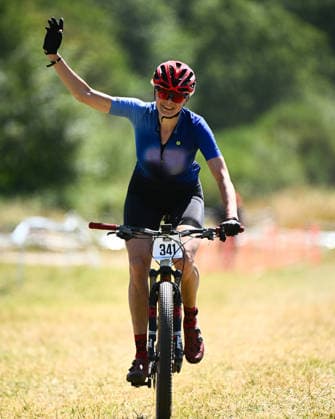 2026 Lloyds National MTB XCO Championships Picture by Olly Hassell SWpix.com - 19 07 2026 - Cycling - British Cycling National Championships - 2026 Lloyds National MTB XCO Championships - Forest of Ae, Dumfries & Galloway, Scotland - Master 50 Female - Melanie Alexander wins Copyright: x xSWpix.comx(t axPhotographyxHubxLtd)xOllyxHassell SWpix.comx SWP-3030-15437