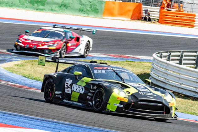 GT World Challenge Europe By AWS - Misano 2026 - Race 2 Mateo VILLAGOMEZ and Jamie DAY drive the ( 34) Aston Martin Vantage AMR GT3 EVO of team Walkenhorst Motorsport during Race 2 of the fifth round of the GT World Challenge Europe by AWS at the Misano World Circuit - Marco Simoncelli in Misano, Italy, on July 19, 2026. Misano Italy Italy  Copyright: xFabioxPellicciax originalFilename:pelliccia-gtworldc260719_nplfL.jpg