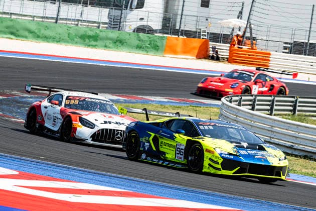 GT World Challenge Europe By AWS - Misano 2026 - Race 2 Luca Engstler and Patric Niederhauser drive the ( 96) Lamborghini Temerario GT3 of team Rutronik Racing during Race 2 of the fifth round of the GT World Challenge Europe by AWS at the Misano World Circuit - Marco Simoncelli in Misano, Italy, on July 19, 2026. Misano Italy Italy  Copyright: xFabioxPellicciax originalFilename:pelliccia-gtworldc260719_npxcK.jpg