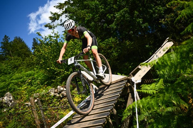 2026 Lloyds National MTB XCO Championships Picture by Olly Hassell SWpix.com - 19 07 2026 - Cycling - British Cycling National Championships - 2026 Lloyds National MTB XCO Championships - Forest of Ae, Dumfries & Galloway, Scotland - Senior, U23, Junior Open - Charlie Albone (Shibden Cycling Club) Copyright: x xSWpix.comx(t axPhotographyxHubxLtd)xOllyxHassell SWpix.comx SWP-3030-15335