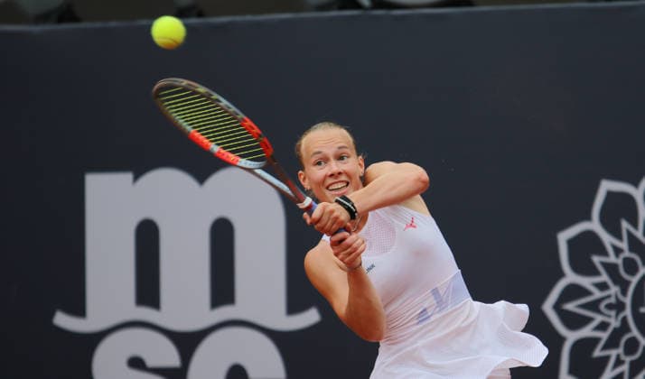 WTA, Tennis Damen 250 - MSC Hamburg Ladies Open: Elena Malygina (Estland) in der 2. Runde der Qualifikation. *** WTA 250 MSC Hamburg Ladies Open: Elena Malygina of Estonia Advances to the Second Round of Qualifying