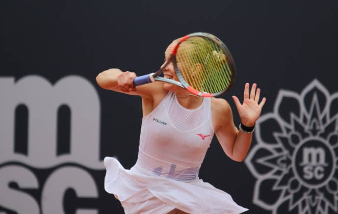 WTA, Tennis Damen 250 - MSC Hamburg Ladies Open: Elena Malygina (Estland) in der 2. Runde der Qualifikation. *** WTA 250 MSC Hamburg Ladies Open: Elena Malygina of Estonia Advances to the Second Round of Qualifying