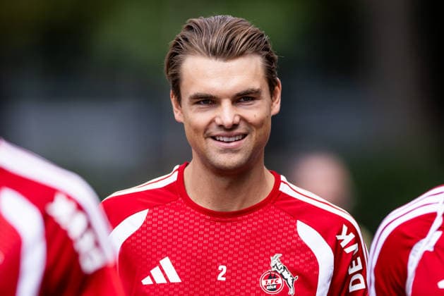 COLOGNE, GERMANY - JULY 20: Joel Schmied (1. FC Koeln, 2) during a training session of season 2026 27 at Geissbockheim on July 20, 2026 in Cologne, Germany. North Rhine Westphalia Germany Copyright: xSteffiexWunderlx
