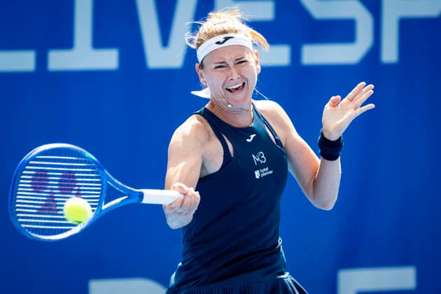 The Livesport Prague Open women s tennis tournament, in Prague, Czech Republic, on July 20, 2026. Marie Bouzkova (pictured) from the Czech Republic faces Jessica Bouzas Maneiro from Spain. (CTKxPhoto VitxSimanek) CTKPhotoP2026072004947  CTKPhotoP2026072004947