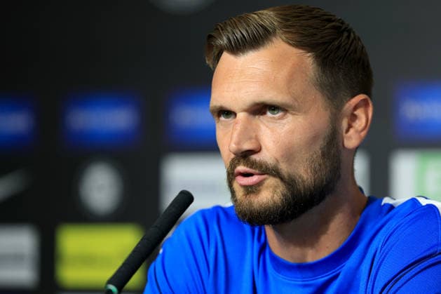SOCCER - UEFA CL, Sturm vs Hearts GRAZ,AUSTRIA,20.JUL.26 - SOCCER - UEFA Champions League, qualification, SK Sturm Graz vs Heart of Midlothian FC, preview, press conference, PK, Pressekonferenz Sturm. Image shows head coach Fabio Ingolitsch (Sturm).  GEPAxpictures xMarioxBuehner-Weinrauch