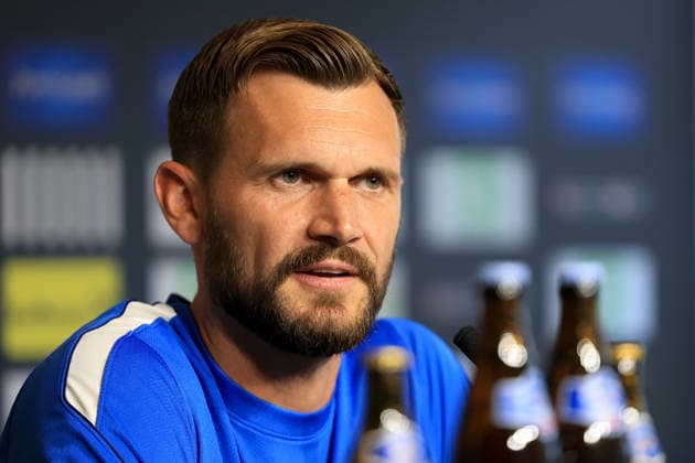 SOCCER - UEFA CL, Sturm vs Hearts GRAZ,AUSTRIA,20.JUL.26 - SOCCER - UEFA Champions League, qualification, SK Sturm Graz vs Heart of Midlothian FC, preview, press conference, PK, Pressekonferenz Sturm. Image shows head coach Fabio Ingolitsch (Sturm).  GEPAxpictures xMarioxBuehner-Weinrauch